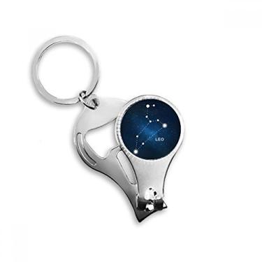 Imagem de Leão signo do zodíaco constelação anel alicate de unha chaveiro abridor de garrafa cortador