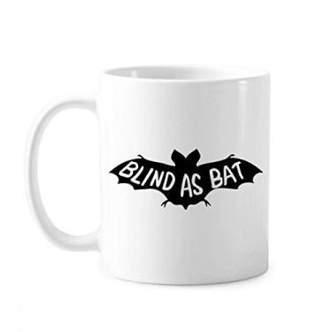 Imagem de Caneca natural de cerâmica com contorno de animal de morcego preto cerâmica xícara de café louça