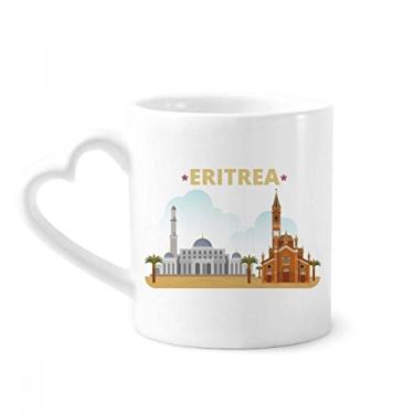 Imagem de Caneca Eritreia do Castelo da Cidade Caneca de café cerâmica copo de coração de vidro