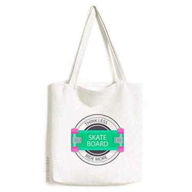 Imagem de Bolsa de lona com estampa de desenho animado para esportes de inverno, bolsa de compras casual