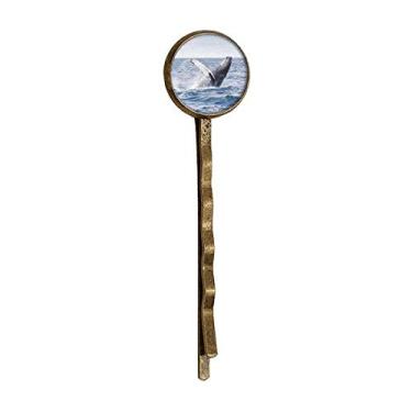 Imagem de Peixe jubarte oceano imagem natureza retrô cabelo de metal Bobby Pin Headwear