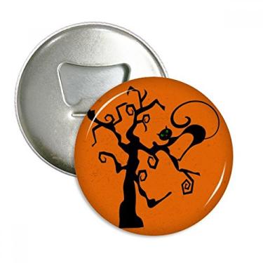 Imagem de Abridor de garrafa laranja Hallowmas Árvore de gato Halloween Emblema multifuncional