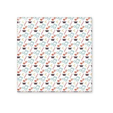 Imagem de Notas musicais coloridas tensivas, azulejo de cerâmica branco, brilhante para banheiro, cozinha, parede