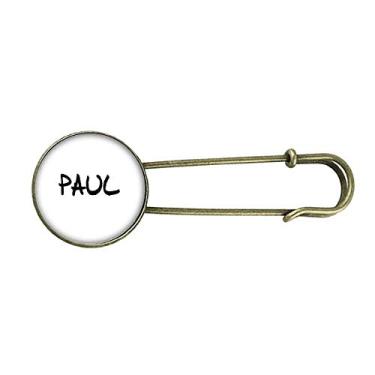 Imagem de Broche de metal Paul Retrô com escrita especial de caligrafia