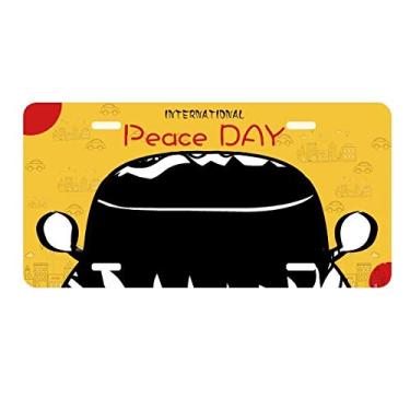 Imagem de DIYthinker Placa de carro Fire Happy Fear Halloween Decoração de carro Dia da Paz
