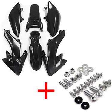 Imagem de NBX- (XFY-BK+XH6011-BOLT) Parafuso de carenagem de plástico preto compatível com CRF XR50 CRF50 125CC Pit Dirt Bike
