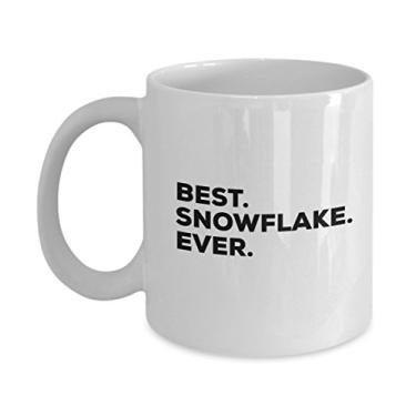 Imagem de Caneca de floco de neve – Melhor xícara de café de floco de neve – Presente de mordaça política – Chá cacau chocolate quente