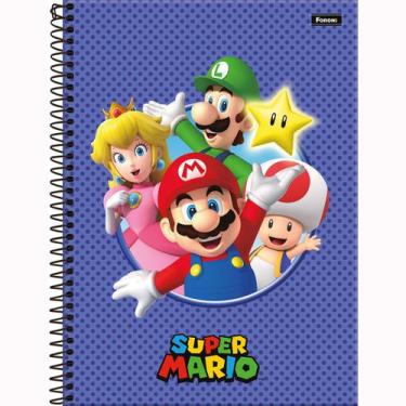 Imagem de Caderno Foroni Universitário Super Mario Bros 160 Folhas