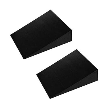Imagem de Dynwave Blocos de de espuma para yoga 2 peças pranchas inclinadas panturrilha EVA equipamento de treinamento leve elevação de panturrilha para, Preto 11,5cm x 9cm x 3cm