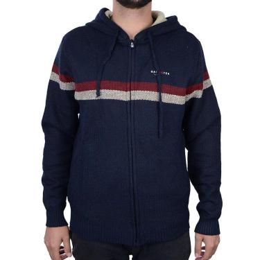 Imagem de Blusa Masculina Gangster Tricot Com Capuz Marinho - 871303-Masculino