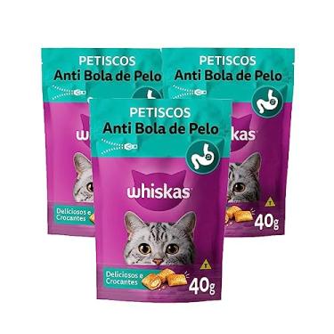 Imagem de 3 und Petisco Whiskas Temptations Anti Bola De Pelos Gatos Adultos - 40g