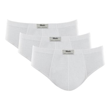 Imagem de Kit 3 Cuecas Slip Mash Algodão Lisa 074.58