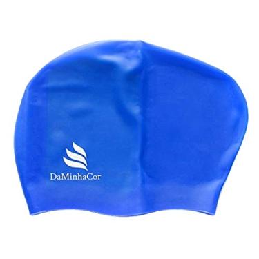 Imagem de Touca De Natação Hidroginpastica Banho Afro Cabelo Curto ou infantil (Azul)