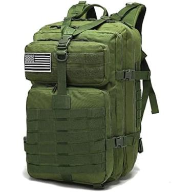 Imagem de Mochila Escolar De Náilon Mochila À Prova D'água Para Atividades Ao Ar Livre Para Esportes Acampamento Caminhadas Caminhadas Bolsa,Verde Exército (50l),A,bonny369