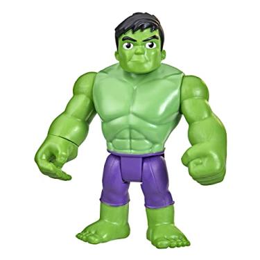 Imagem de Boneco Marvel Spidey And His Amazing Friends, Figura de Herói 10 cm - Hulk - F3996 - Hasbro, Verde e roxo