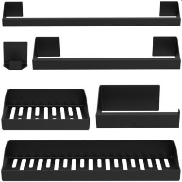 Imagem de Kit Acessórios Para Banheiro Preto 6 Peças Master Slim DF