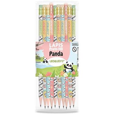 Imagem de Lápis Preto, Redondo, Panda, HB, com Borracha, 4 Modelos, Embalagem com 72, Leonora