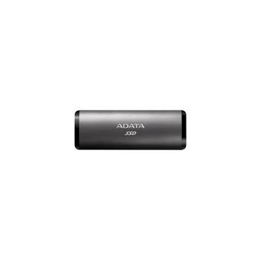 Imagem de SSD Externo 256 GB Adata, USB 3.2 Gen 2 com Type C, Leitura: 1000MB/s, Cinza - ASE760-256GU32G2-CTI