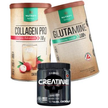 Imagem de Collagen Pro 450G + Glutamine 500G  Glutamina Em Pó - Nutrify + Creati