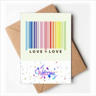 Imagem de Envelopes em branco para cartões de boas-vindas de consulta iguais coloridos arco-íris