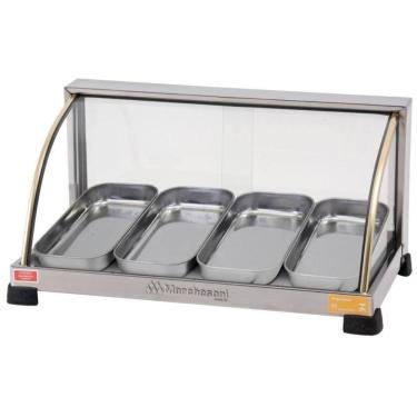 Imagem de Estufa para Salgado Expositora Linha Ouro Curva com 4 Bandejas - Marchesoni