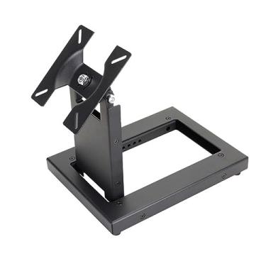 Imagem de Suporte universal para TV Suporte de TV Suporte de piso para TV Suporte base de monitor 12-24 polegadas Rotação de 360 graus O ângulo de inclinação pode ser ajustado em ± 90 graus (preto)