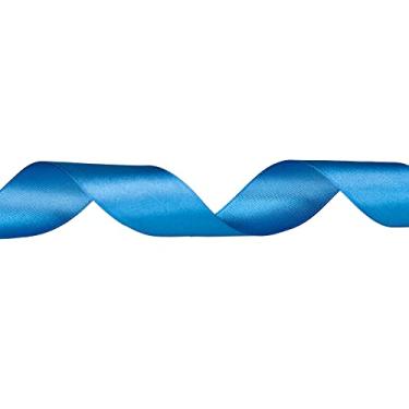 Imagem de Craft County - Fita de cetim dupla face de 3,8 cm - Azul ardósia - 23 metros - Ótimo para projetos de artesanato, embrulho, casamentos, festas, projetos florais, decoração de casa e muito mais