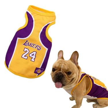 Imagem de Camiseta Basquete Nba Los Angeles Lakers Roupa Pet Cachorro Gato Pequeno Porte