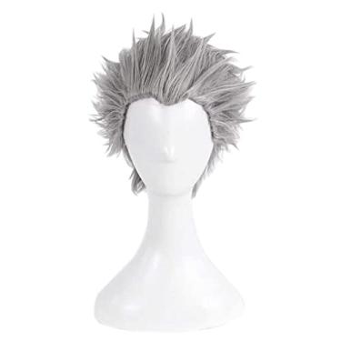 Imagem de Anime Wig Anime Wig Devil May Cry 5 Cosplay Vergil Wig,Short Silver Wig,Costume Halloween Wig,For Halloween,Costume Party,Anime Show,Cosplay Event,Concerts(Size:Style B) (Size : Stijl A)