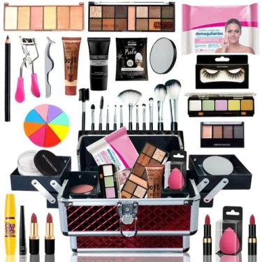 Imagem de Maleta De Maquiagem Completa Ruby Rose Super Essencial - Bazar Na Web