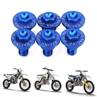 Imagem de AnXin 6 parafusos de proteção de garfo dianteiro para TC50 TC65 TC85 TC125 TC250 TE125-300 TE250i TE300i TX125 TX300 FC250-450 FE250-501 FX350 FX450 FS450 0 701Motocicleta ENDURO – Azul