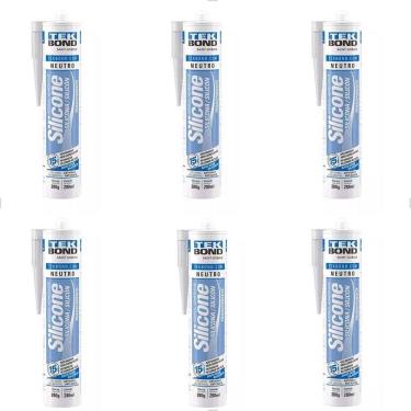 Imagem de Kit 6 Silicones Neutro Transparentes 280g Tekbond