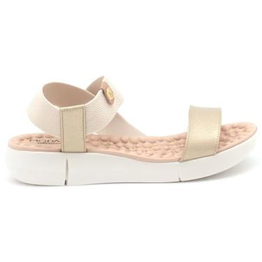 Imagem de Sandália Feminina Modare ortopédica de elástico 7142.132 (Creme, BR, Adulto, Numérico, 34)