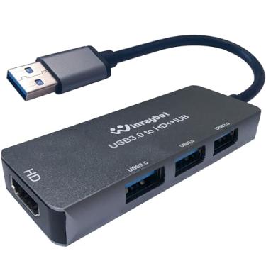 Imagem de Adaptador USB para HDMI, hub USB com HDMI, USB 3.0 para HD, adaptador HDMI para USB para monitor, hub USB para laptop com HD, suporta Mac e Windows