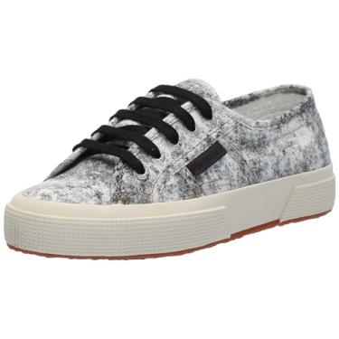 Imagem de Superga Tênis feminino 2750 Cotton Denim Destroyed, Gardênia branca e preta bege, 38