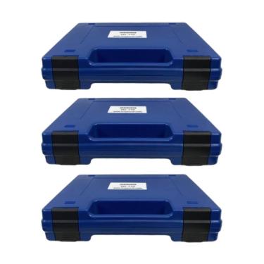 Imagem de Kit 3 Maleta Transporte Equipamentos Alça 242x175x20mm Armazenamento Reagentes Trava Es...