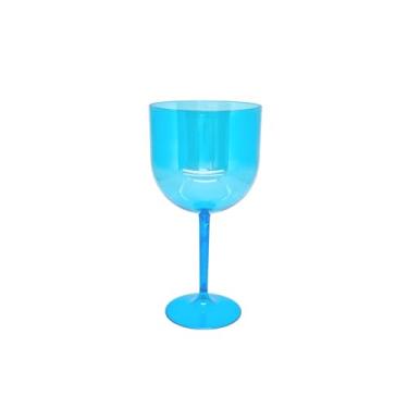 Imagem de 10 Taças De Acrílico Gin Cristal 550 Ml Festas Drinks (azul)