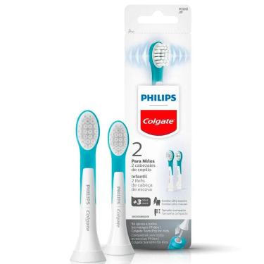Imagem de Refil Para Escova De Dente Elétrica Philips Colgate SonicPro Kids - 2 Unidades