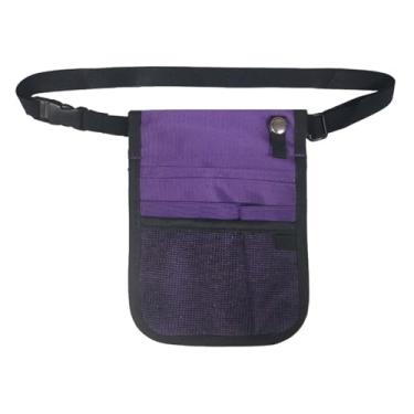 Imagem de kowaku Pochete para enfermeira, bolsa de cinto organizadora de enfermagem, bolsa prática para cinto de ferramentas de enfermeira, pacote de cintura, roxo