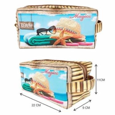 Imagem de Necessaire Praia Feminina Chapéu e Estrela-do-Mar, Magicc-Feminino