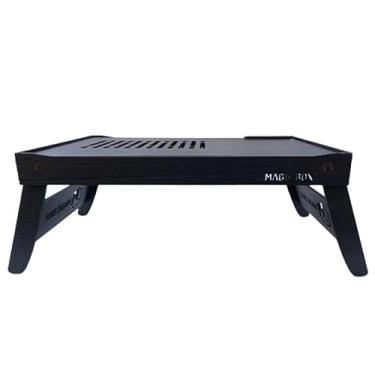 Imagem de Suporte Notebook Mesa Dobrável Bandeja Colo Apoio Sofá Base (Preto)