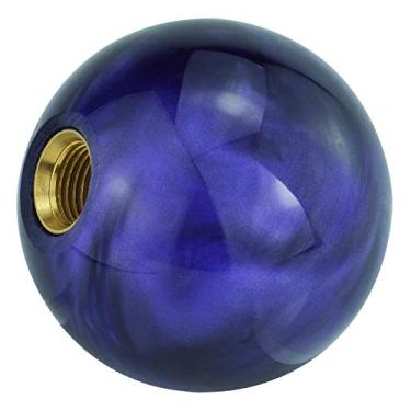 Imagem de Lunsom Botão de câmbio redondo, alavanca de câmbio de marchas em forma de bola alavanca de mudança de cabeça bola alavanca de carro se encaixa na maioria dos veículos de transmissão manual automática