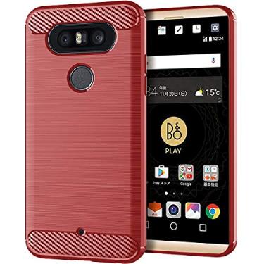 Imagem de NEKOYA Capa para LG Q8, sensação macia, proteção total, anti-arranhões e impressões digitais + capa de celular resistente a arranhões para LG Q8 vermelha