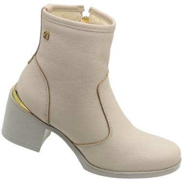Imagem de Bota Pegada Cano Médio Luna Comfort Salto Médio Zíper Lateral