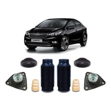 Imagem de Par Kit Coxim Batente Dianteiro Kia Cerato 2013 2014 2015 16 - Qualyki