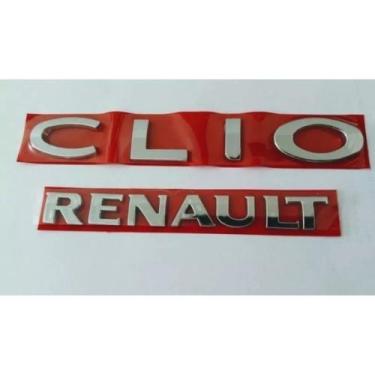 Imagem de Emblema letreiro Renault Clio ano modelo 2013 acima todos peça cromada