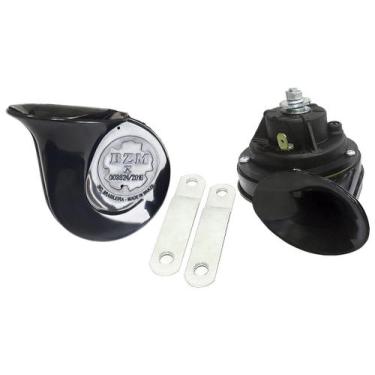 Imagem de Buzina Caracol Dupla Universal B53 C/ Suporte 12v - bzm