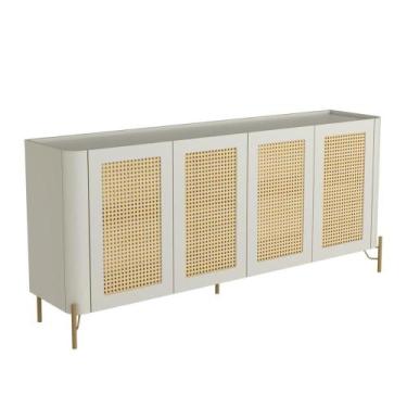 Imagem de Aparador Buffet Porta Sextavada 180cm Pés Metal 100% MDF - Casa Lar In