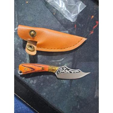 Imagem de Pré-Cadastro Mini Faca Marrom Detalhes Na Lâmina E Na Parte - GS