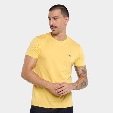 Imagem de Camiseta Lacoste Logo Masculina, Amarelo claro, M